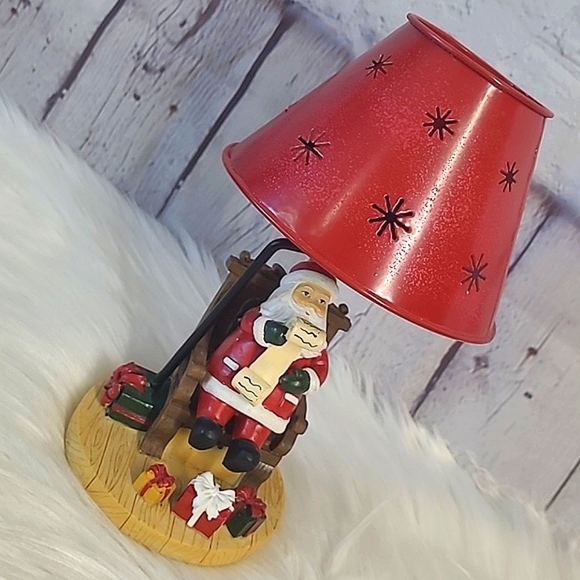 Yankee Candle Other - Yankee Candle Christmas Holiday Santa Claus Resin Tea Light Candle Holder Lamp
